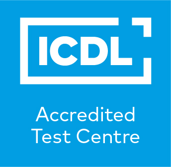 Logo des ICDL Test-Centers, ein Partner des Robotron Bildungszentrums